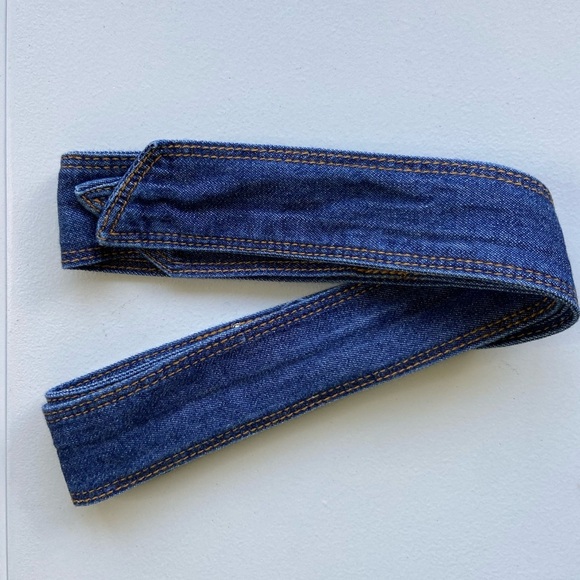 Anthro Pilcro Letterpress Wide Leg Overalls 6 Boho Hippie Belted Denim Jean - Picture 14 of 14